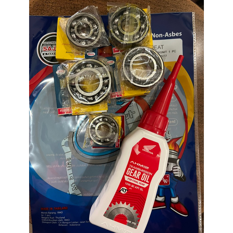 PAKET BEARING GEAR BOX SET ( LAHER GEAR BOX ) BEAT / BEAT FI / BEAT ESP / VARIO 125 150 OLD NEW / BE