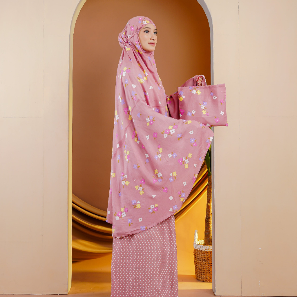 Mukena Dewasa Rayon Bali Premium LATIFAH All Over Putri Dania