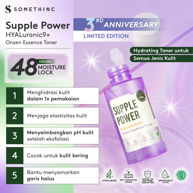 ✨ AKU MURAH ✨ Somethinc SUPPLE POWER Hyaluronic 9+ Onsen Essence Toner - ANNIVERSARY EDITION