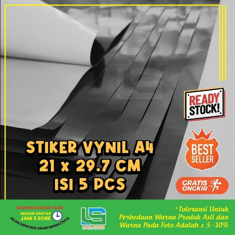 

Stiker Label Vinyl A4 Black