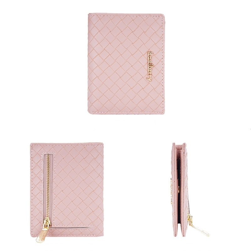 DOMPET LIPAT WANITA PREMIUM CEWEK KEKINIAN SLOT KARTU RESLETING KOIN KECIL ORIGINAL BAELLERRY IMPORT KULIT MINI LUCU KOREA MURAH FASHION REMAJA TERBARU PINK CELADINE WA698P3