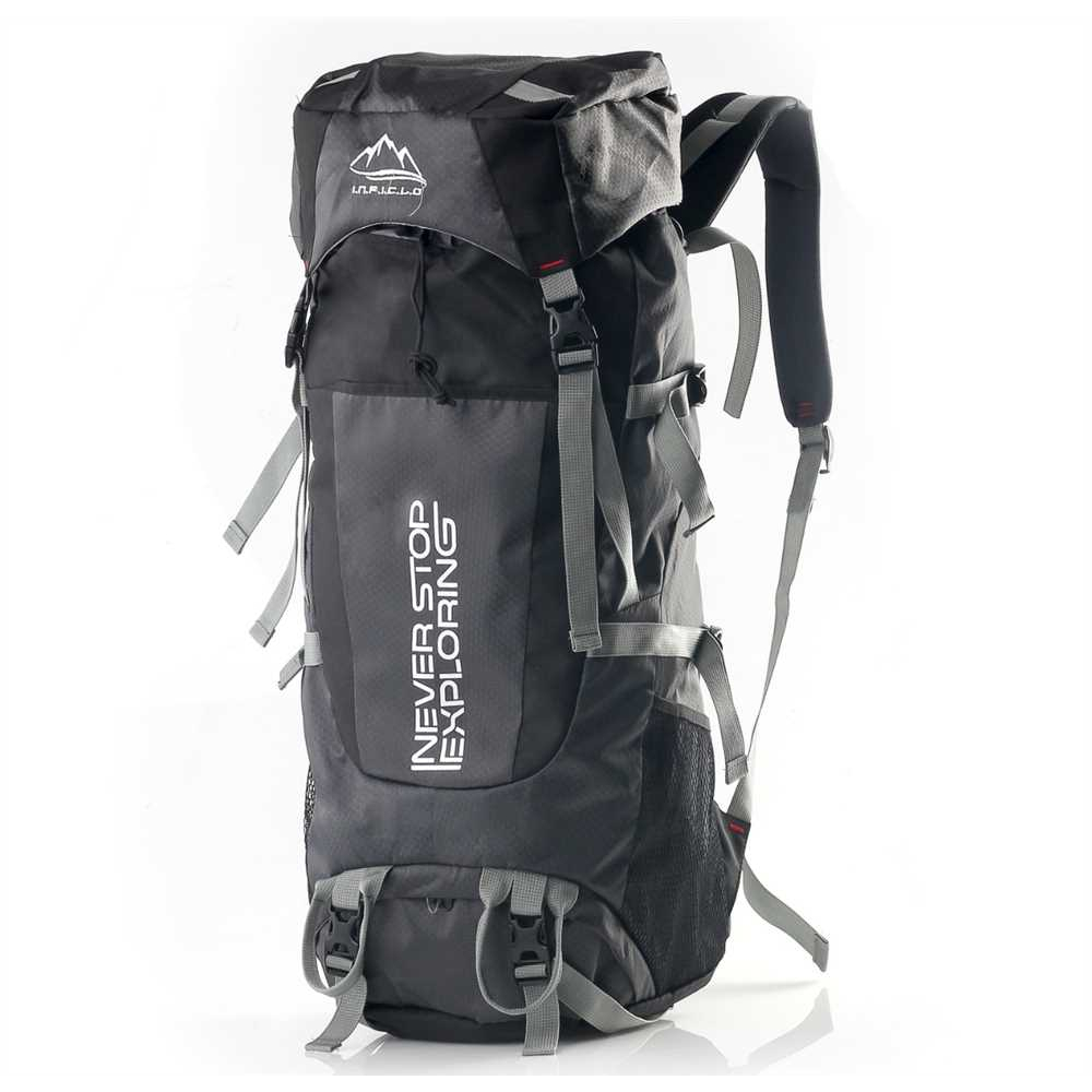 Justrue Tas Gunung Carrier 60 Liter Ransel Keril 60L Abu 541