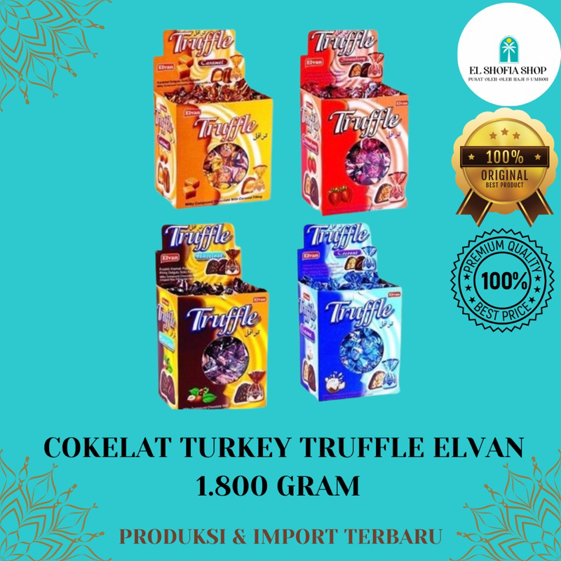 Cokelat Truffle 1.800 Gram | Cokelat Truffle 1,8Kg | Cokelat Turkey Truffle Elvan 1,8Kg