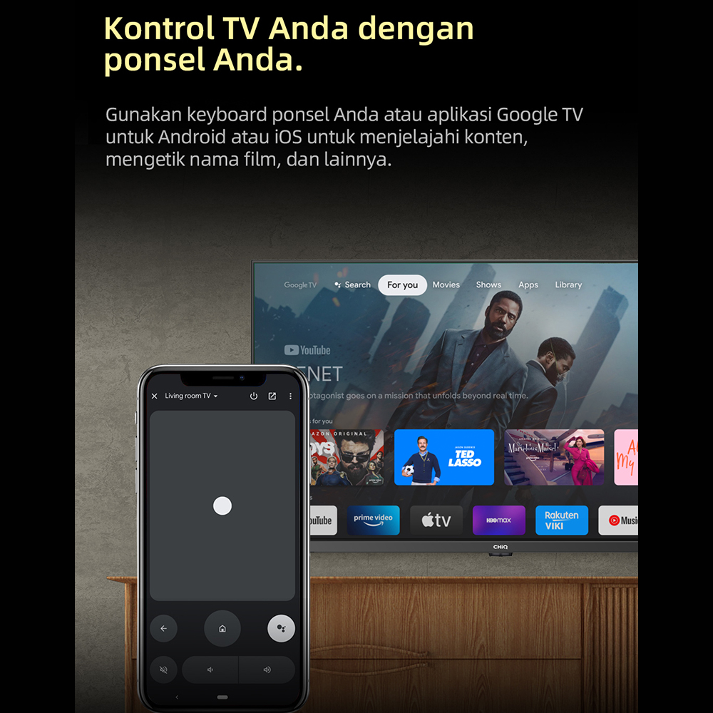 【Google TV】CHiQ 40 inch Smart TV Full HD-HDR10+DBX Dolby Audio Google Assistant Netflix Youtube Digital TV (L40G7P)