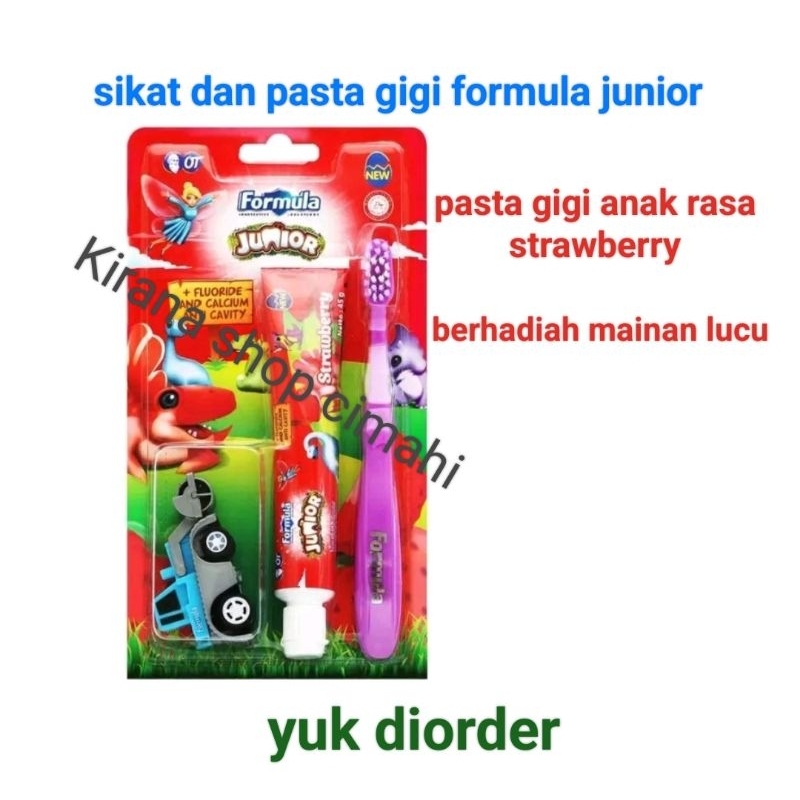 sikat dan pasta gigi formula junior untuk anak