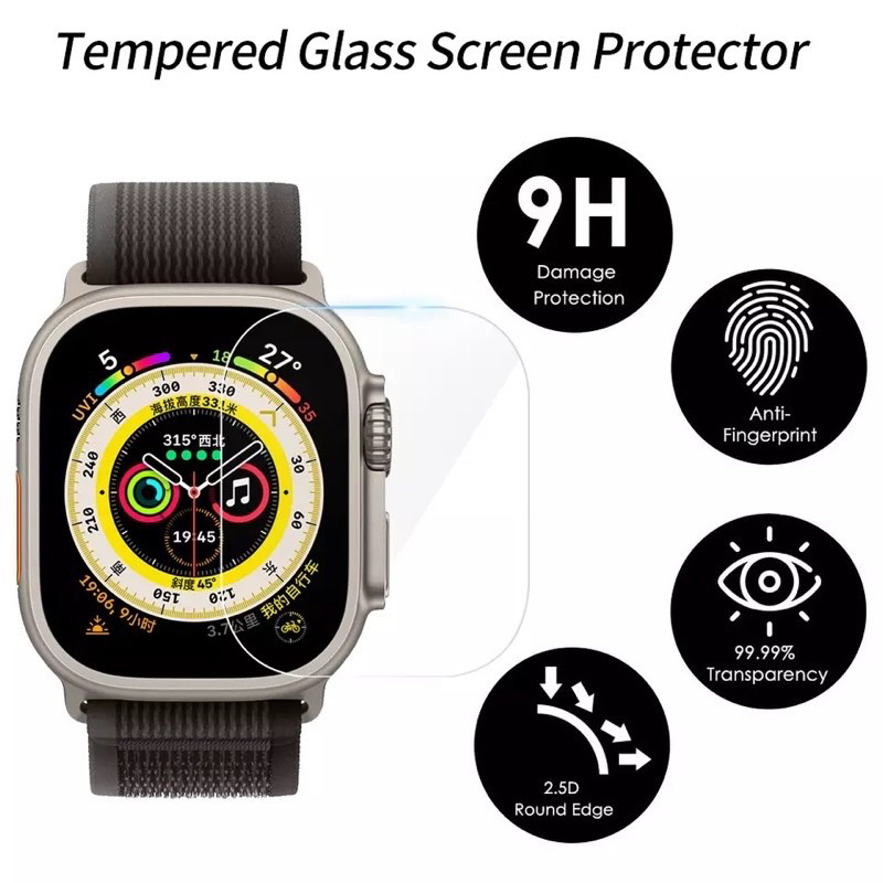 Pelindung Layar Tempered Glass Bening Untuk iwatch Seri 8Ultra 8 7 SE 6 5 4 3 2 1 41mm 45mm 42mm 44mm 40mm 38mm