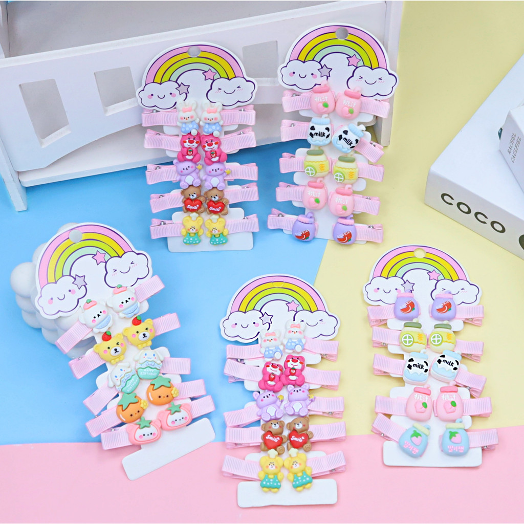 (ISI 10 PCS) Jepit Rambut Cyra PREMIUM / Jepitan Kualitas Import Korea Style Hair Pin Murah Lucu Balita Bayi Perempuan Karakter Babycinnamon