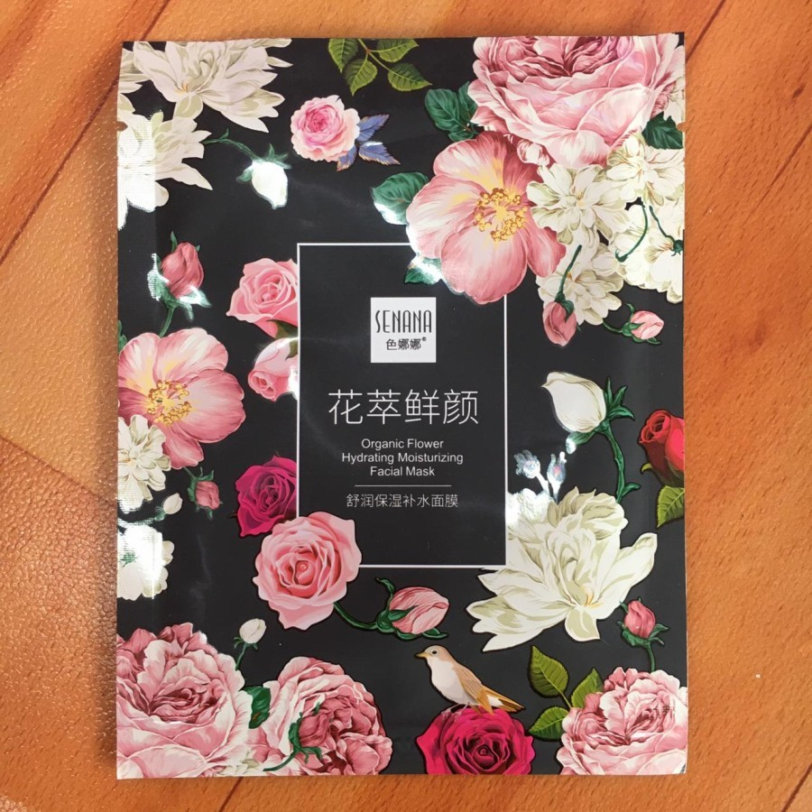 SENANA Flower Sheet Mask Masker Facial Organic Ekstrak Bunga 25gr