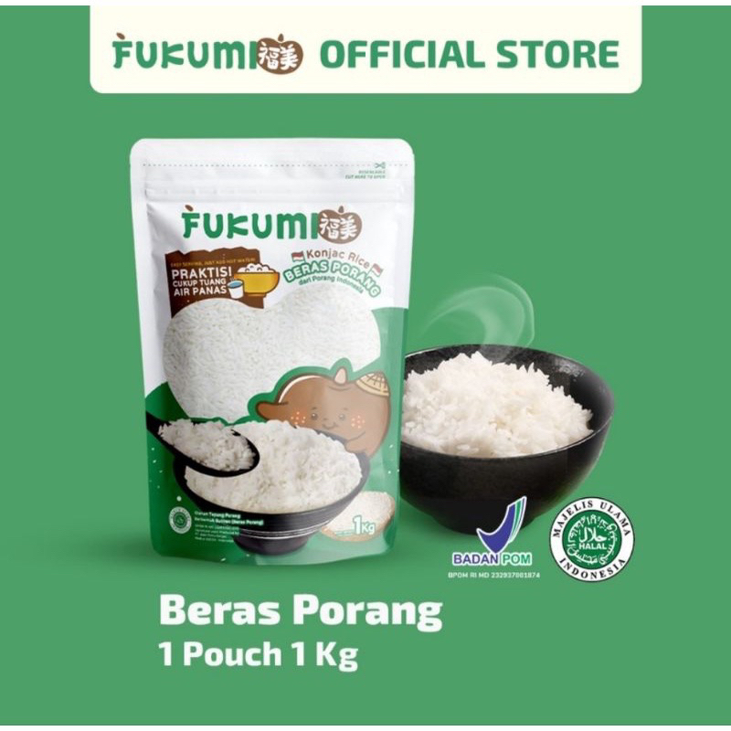 

Fukumi - Beras Shirataki Ready to Eat Low Kalori 1kg - Konjac Rice - Beras Shirataki diet Balikpapan