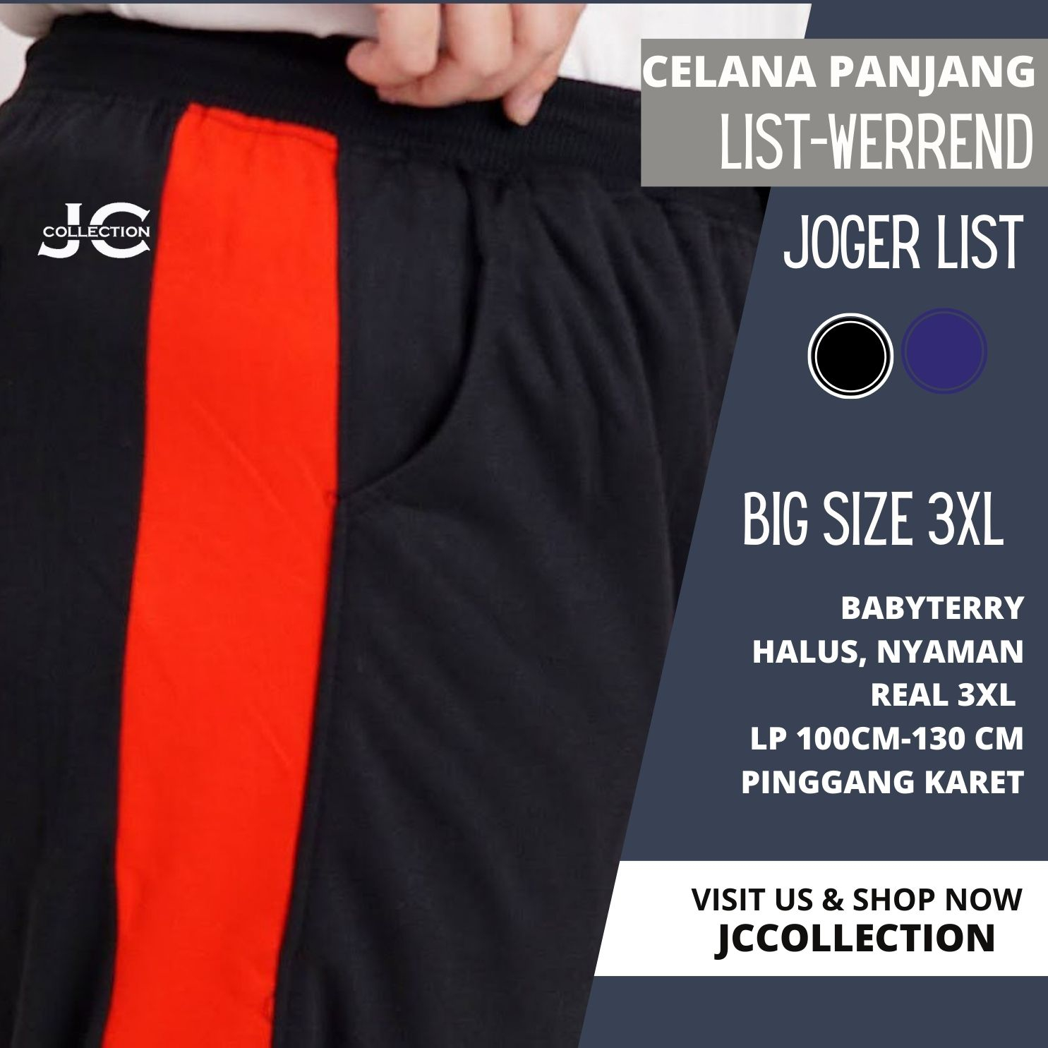 Celana Jogger Big Size 3XL Werrend / Sport Joger Pants Jumbo Size 3XL Pants -JCCollections