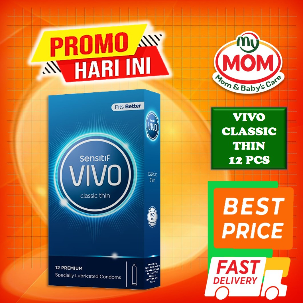 [BPOM] Kondom VIVO Classic Thin Isi 12 Pcs / Kondom Vivo Thin / Kondom Tipis / Kondom Import / MY MOM
