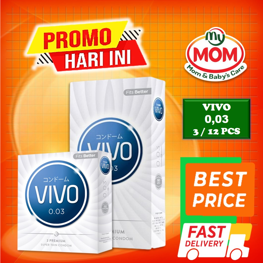 [BPOM] Kondom VIVO 003 Isi 12 Pcs / Kondom Vivo Extra Tipis 0.03 / Kondom Tipis / Kondom Import / MY MOM