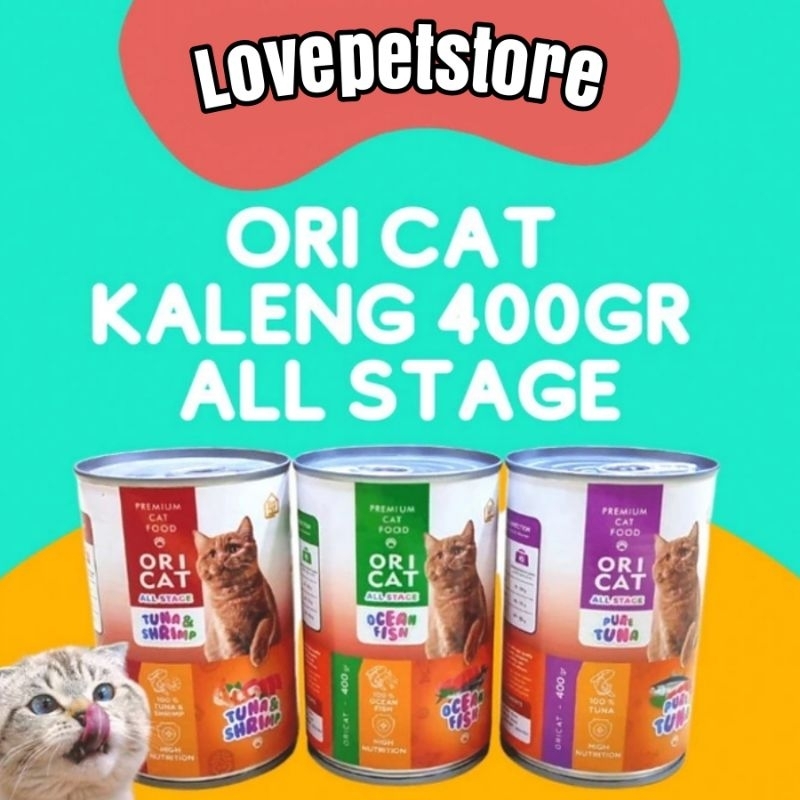 1dus isi 24pcs Ori cat kaleng 400gr makanan basah kucing oricat