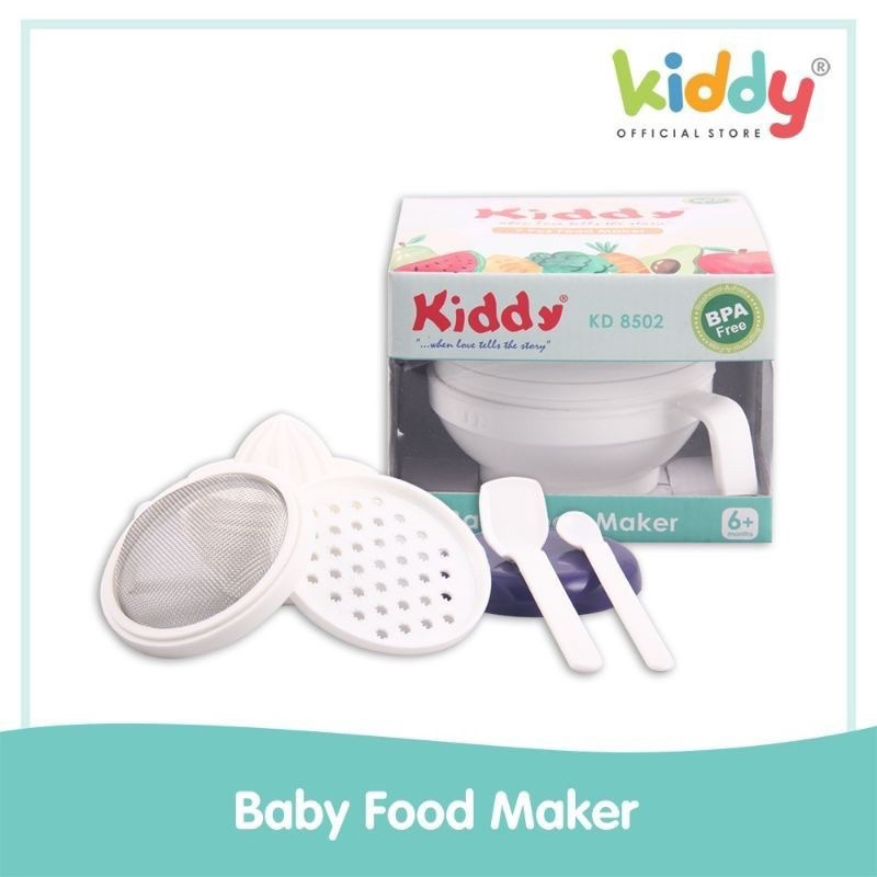 Kiddy Baby Food Maker 7in1 Komplit Set MPASI Bayi Pendamping Asi Saringan Makanan Penumpuk Penghalus Perasan Jeruk Buah Snack Camilan Bayi Food Processor