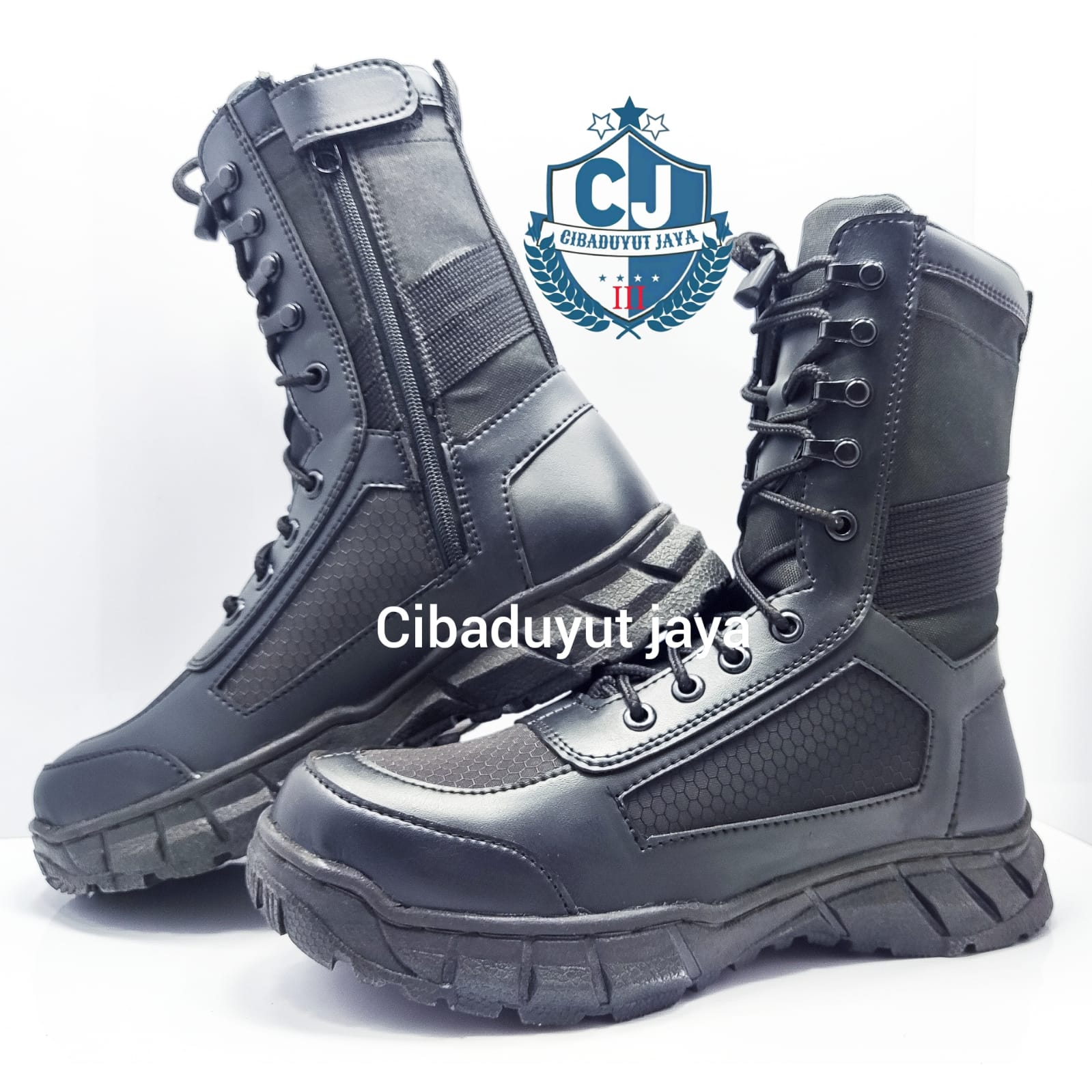 SEPATU PDL TNI POLRI SATPAM POLPP HITAM 10inchi JARING TAWON CORDURA WATERPROOF PAKAI RESLETING