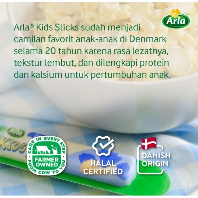 Arla Keju Cheese Stik Kids Adult High Calsium Makanan Snack Bekal Bento Sekolah Anak MPASI Bayi Penambah Berat Gizi Napsu Makan Anak Anti GTM HALAL