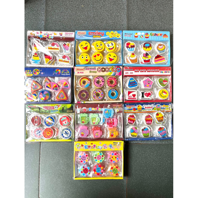 

Bubble Eraser / Stip Pensil Karakter / Penghapus Karakter Lucu isi 24 Pcs Medan Murah