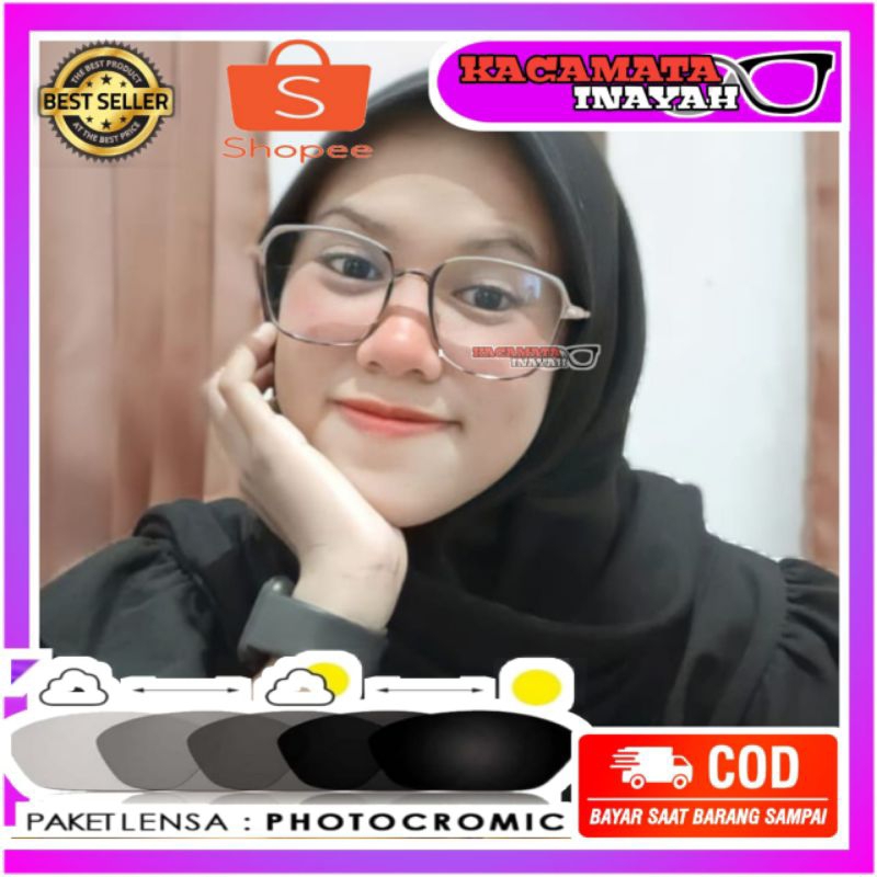 FRAME KACAMATA WANITA 20098 ANTI RADIASI | KACAMATA PHOTOCROMIC | KACAMATA MURAH | KACAMATA MINUS | 