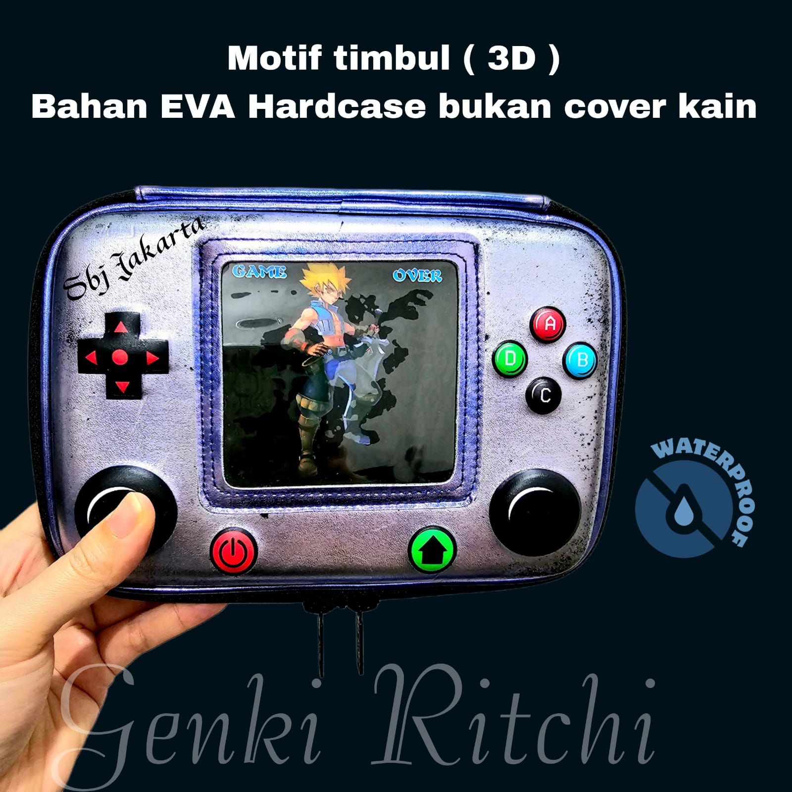 Tempat pensil Kotak Pensil seperti smiggle Gameboy EVA Hardcase WAterproof