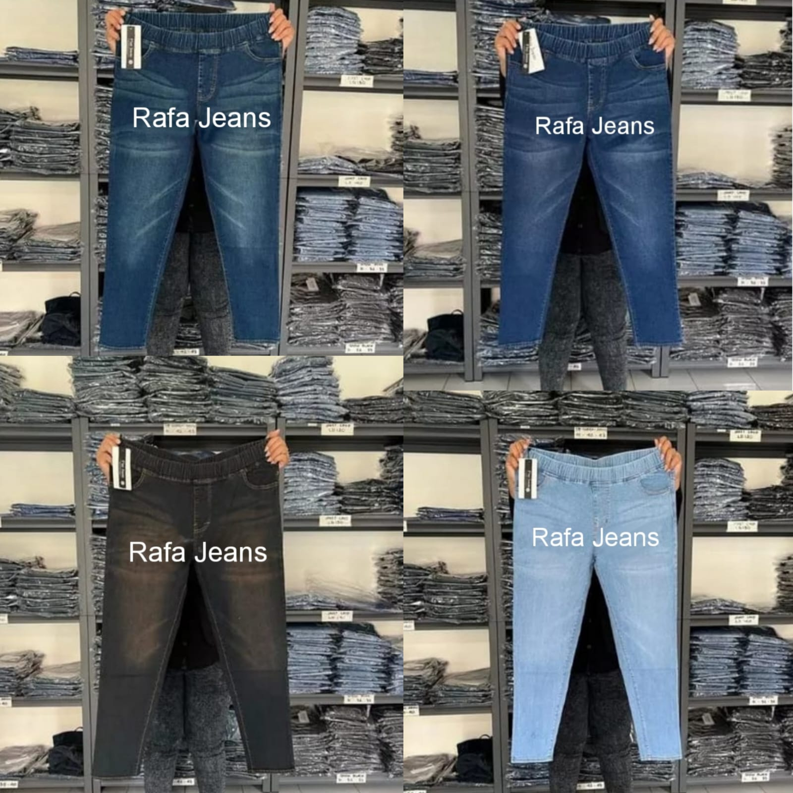 Celana Jeans Pinggang Karet Celana Wanita Jeans Celana Jeans Jumbo Celana Wisker