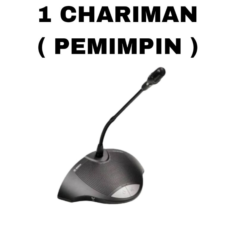 PAKET 9 MIC CONFERENCE BOSCH CCS 900S, 1 PEMIMPIN, 8 ANGGOTA, 1 POWER SUPPLY CCS 900 S