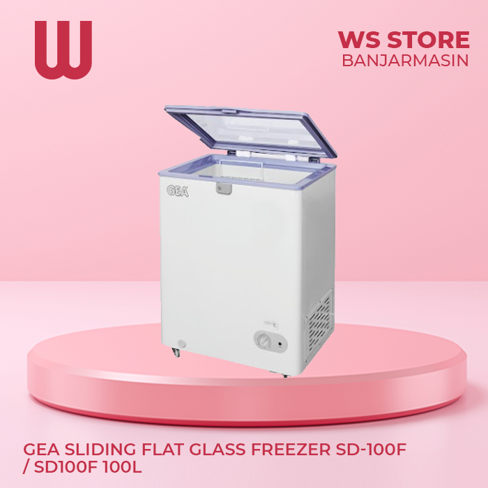 GEA Sliding Flat Glass Freezer SD-100F / SD100F 100L