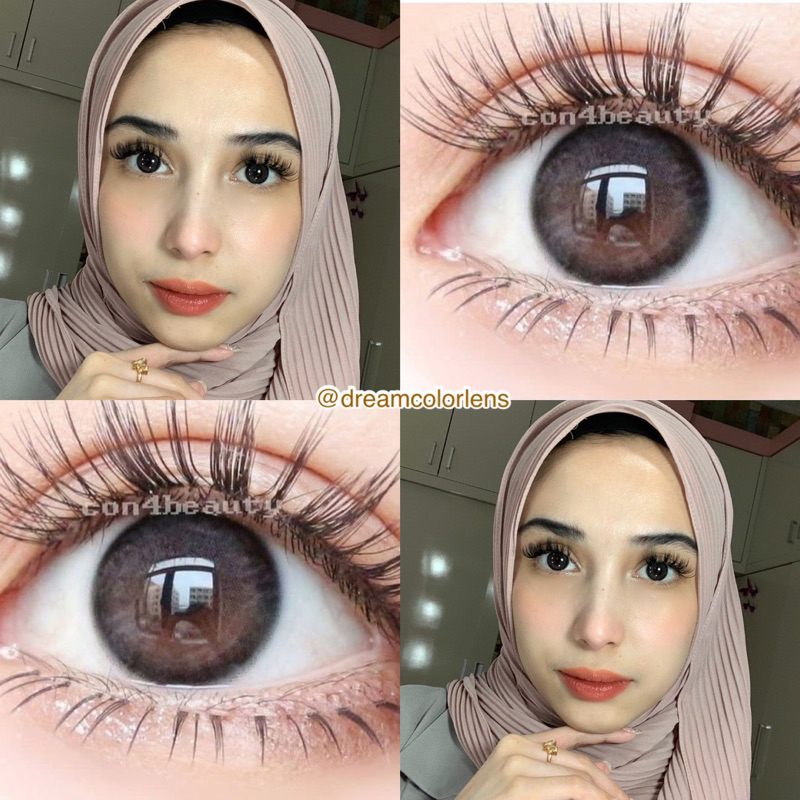 Softlens Kitty Kawaii Mini Kelly Brown / Gray / Coklat / Abu Normal Minus Beda Minus