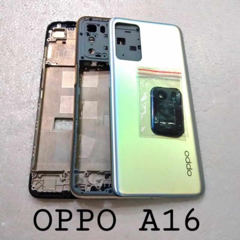 FRAME+BACKDOOR KESING CASING HOUSING FULLSET OPPO A16 ORIGINAL