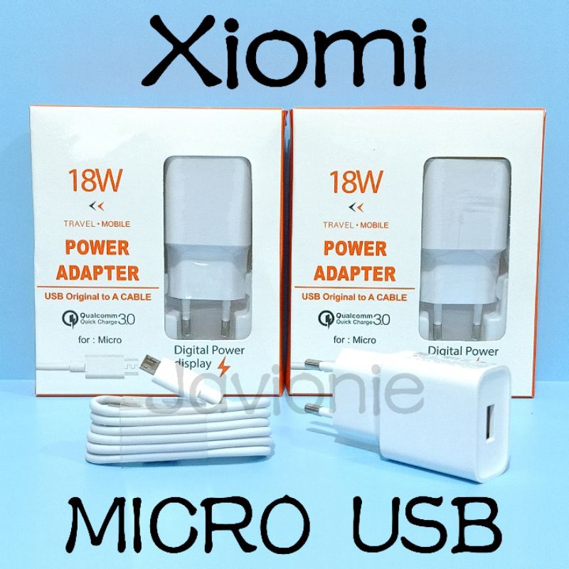 Charger Casan Cas HP Xiomi Redmi A1 A2 4A 5A 6A 7A 9A 10A 12C Original MICRO USB 10W 18W Fast Charging MDY 08 EI