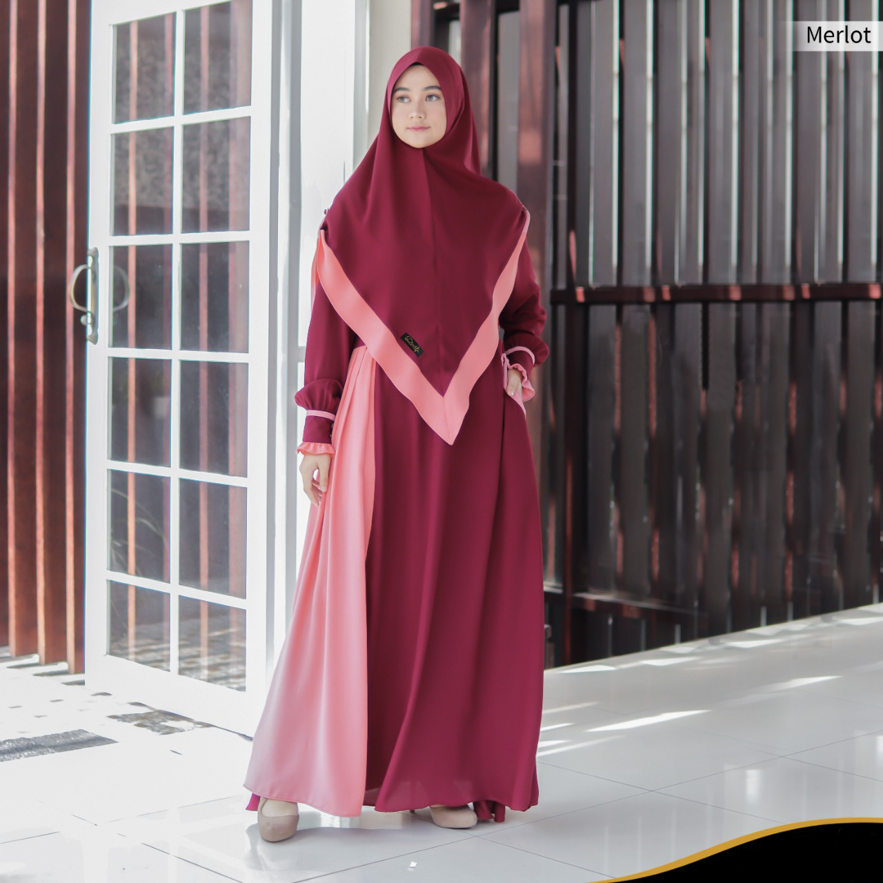 Gamis Syari Terbaru 2024 Set Khimar/ Baju Muslim Perempuan Dewasa Terbaru 2024 / Model Gamis Terbaru