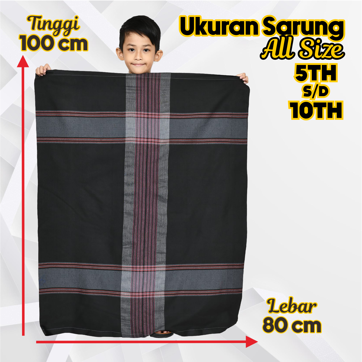 SARUNG ANAK LAKI LAKI SUNAT SANTRI TK SD 5, 6, 7, 8, 9, 10 TAHUN  MOTIF TENUN SALUR