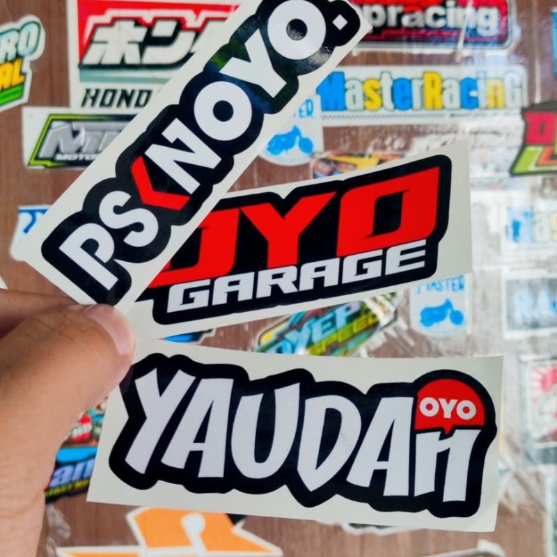 stiker pskn oyo + oyo garage + yaudah oyo (glossy)