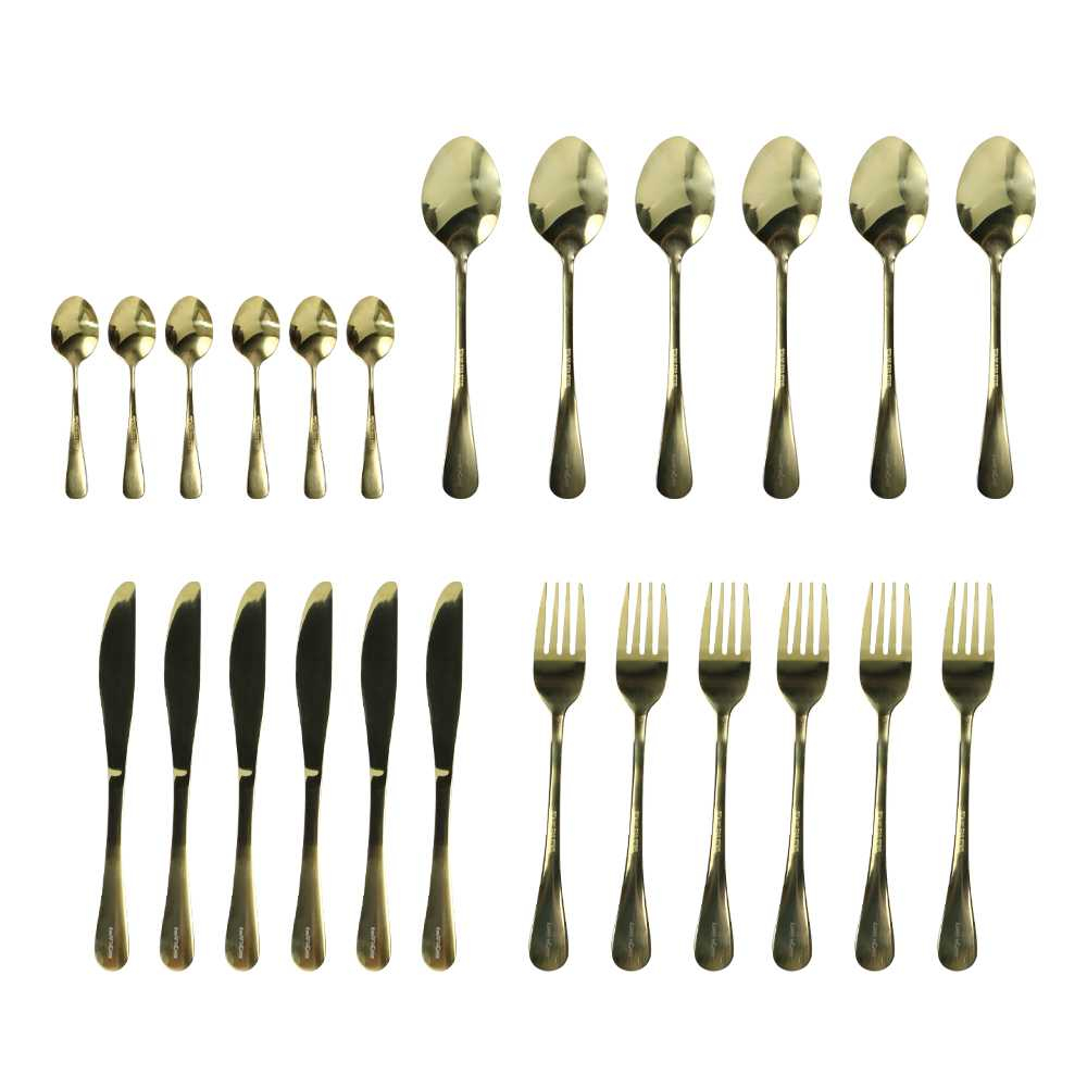 Kado Set Alat Makan Perlengkapan Sendok Garpu Pisau Mewah dengan Tempatnya Cutlery 24 PCS