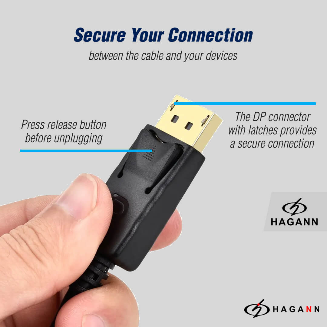 HAGANN CON-CC05 Converter Display Port to HDMI | Kabel DP ke HDMI | Adapter Konverter Konektor – Garansi 1 Tahun