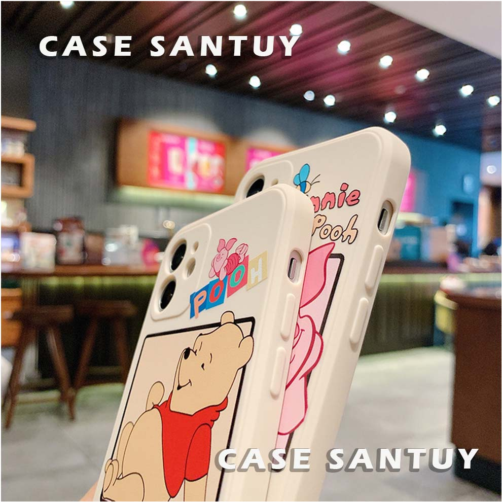 Soft Case Realme  C30 C31 C33 C35 C55 Winnie The Pooh Case Casing Square Edge phone back cover