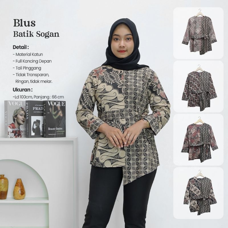 Blus Batik Sogan -Naira Batik