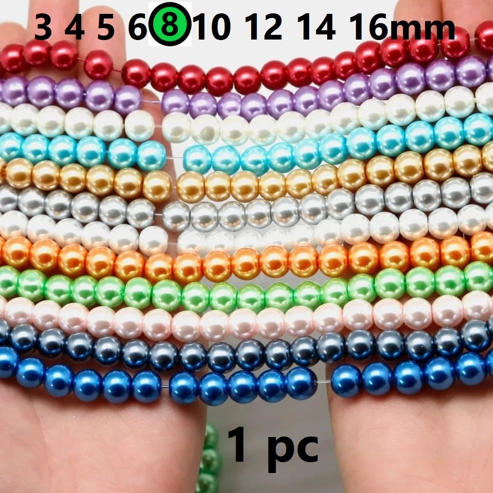 Bahan Manik Mutiara Sintetis (Mutiara Berat) Uk 8mm Harga/String