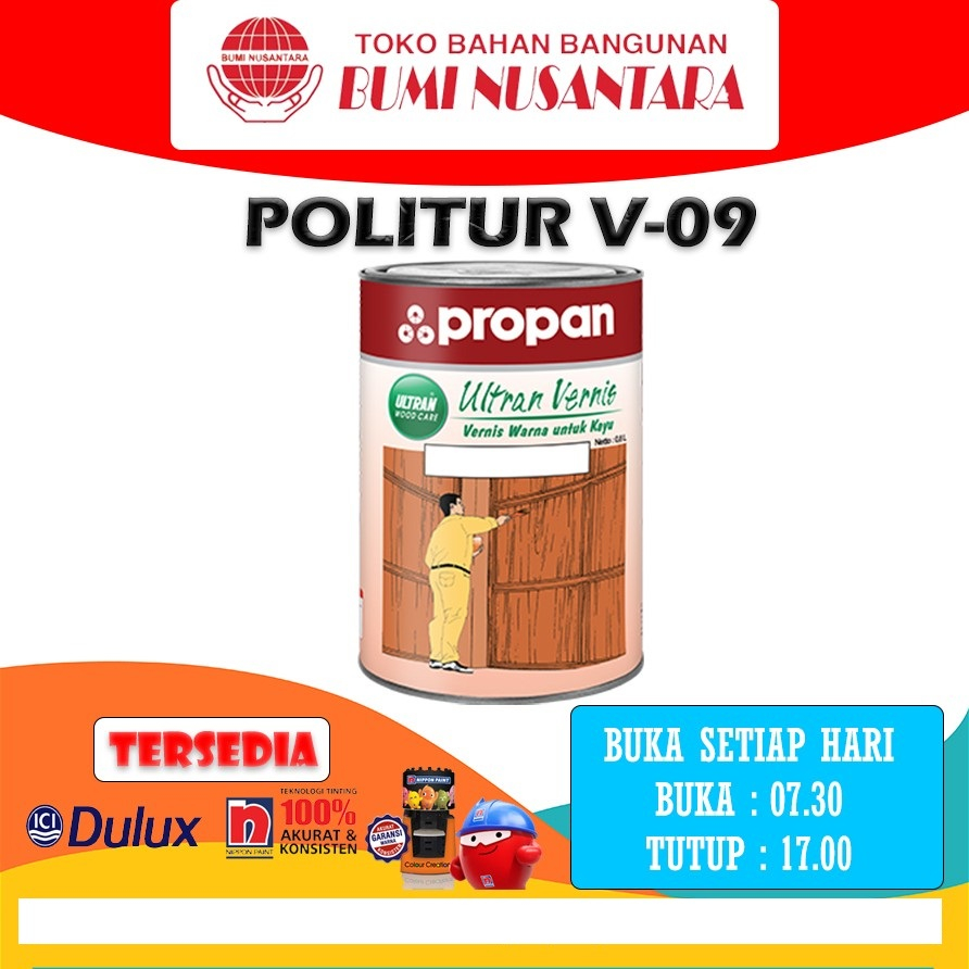 ULTRAN VERNISH V09/ POLITUR KAYU PROPAN PERNIS PROPAN