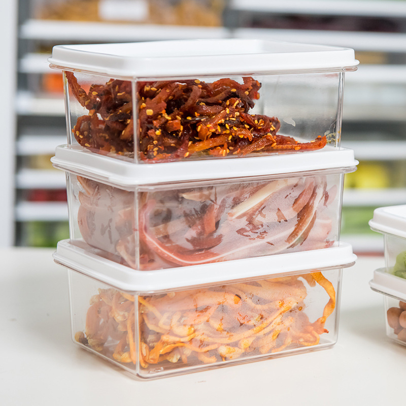 【RUMATIDY】Kotak Penyimpanan Makanan Kulkas PET Food Storage Box Fridge Organizer Freezer Sayuran Buah Daging Perapi Dapur Toples Makanan