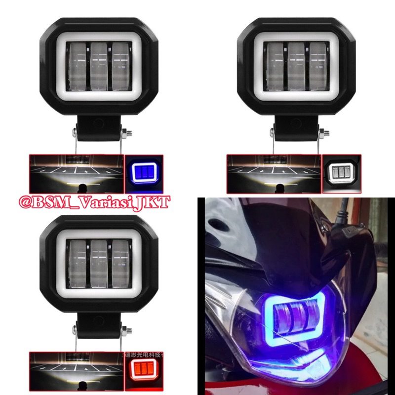 Promo Lampu Tembak Daymaker Mini 4D Bulat Kotak 2 Lensa