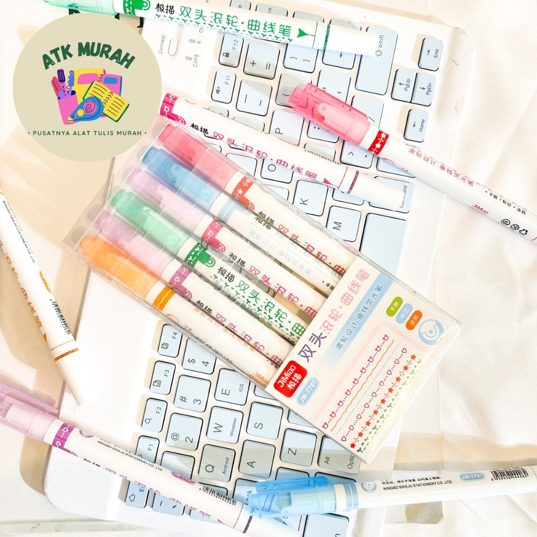 

SET LINEAR PEN + COLOR PEN 2 IN 1 JM-7707 1 SET ISI 6 BOX TERMURAH BAGUS LUCU IMUT KADO UNIK
