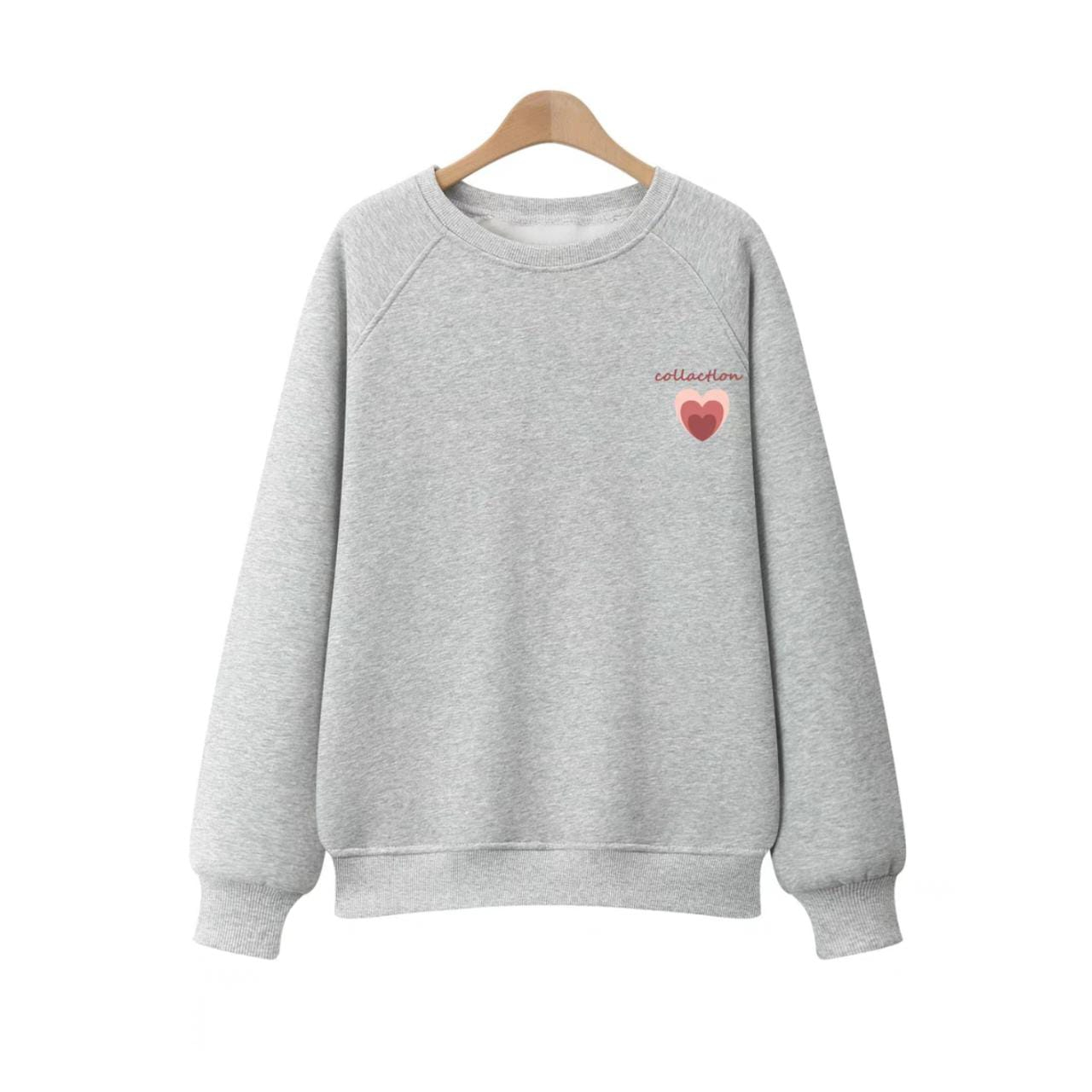 COLLECTION LOVE SWEATER CREWNECK LOGO CUTE (V1)