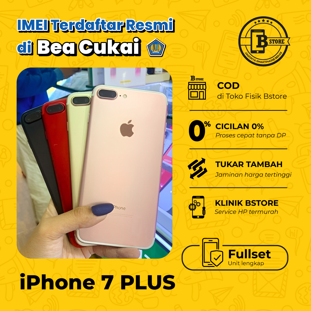iPhone 7 Plus 128GB - Fullset - Apple - 128 GB - IMEI TERDAFTAR BEACUKAI
