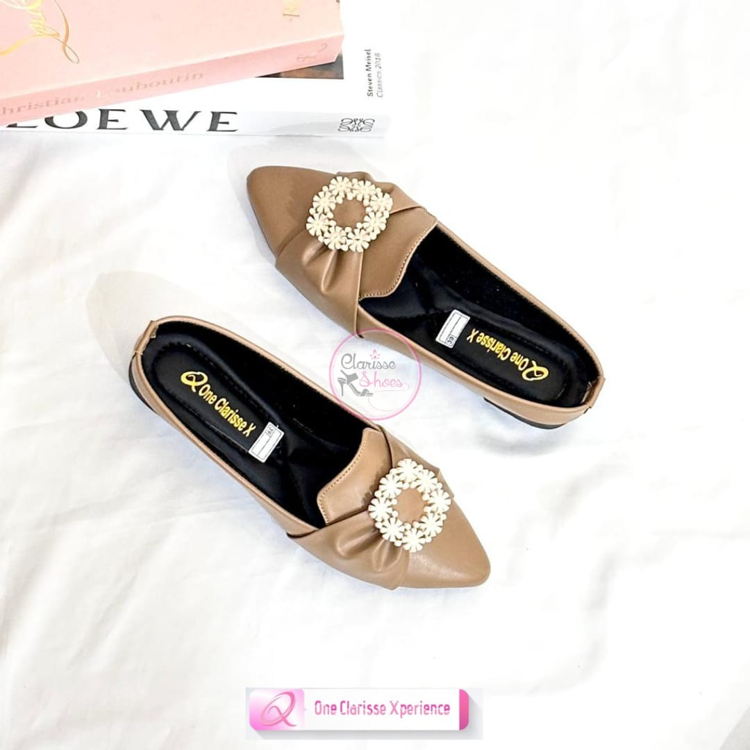 Clarisse AMANDA Sepatu Wanita Heels Mules  Hak 2 CM