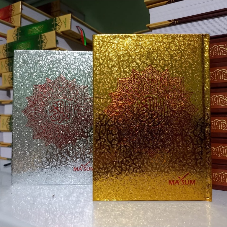 Al Quran Kecil Cover Emas dan Perak Ukuran A6 HVS - Al Quran A6 Emas Murah