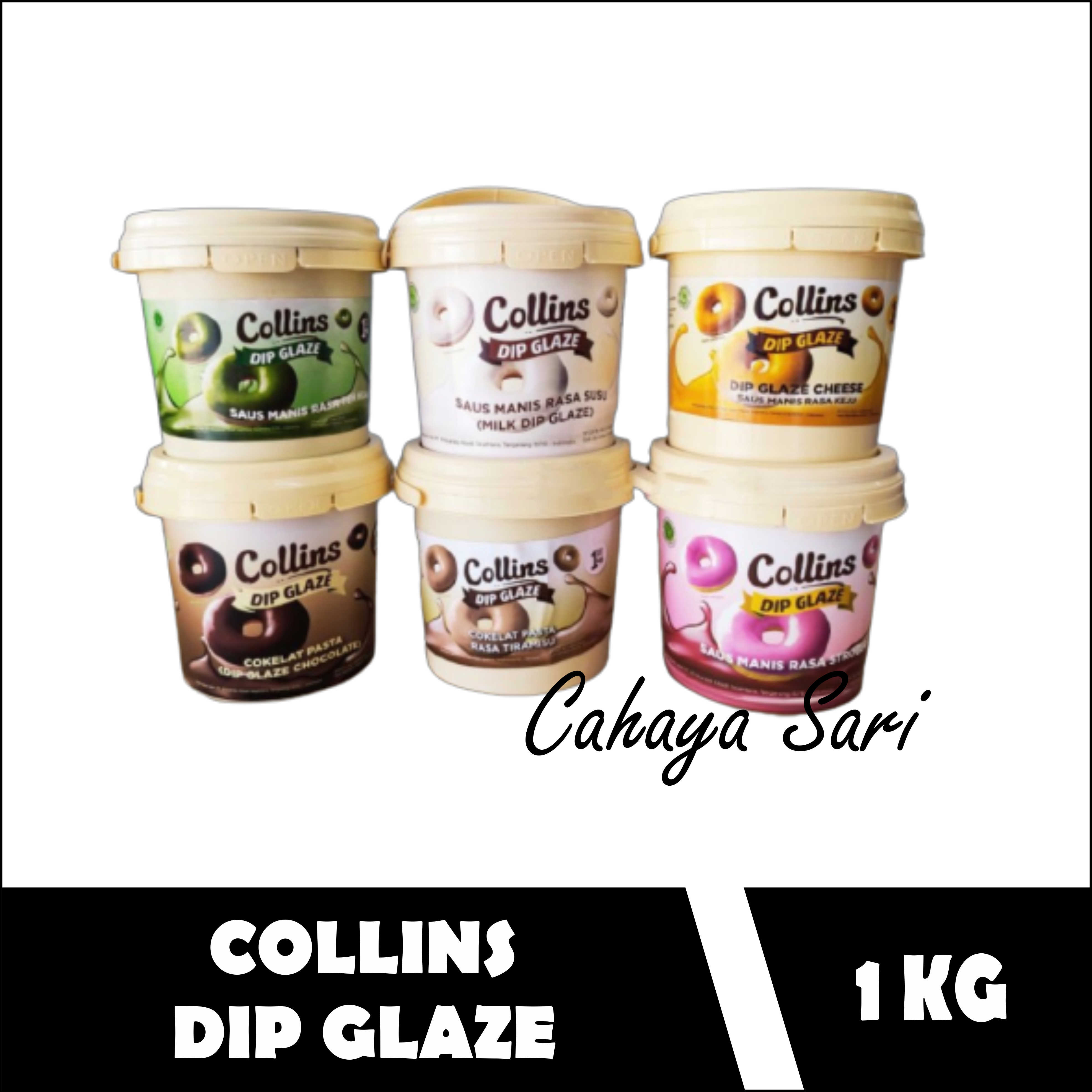 

Collins Colins Dip Glaze Selai Topping Donat Bolu Kue 1KG