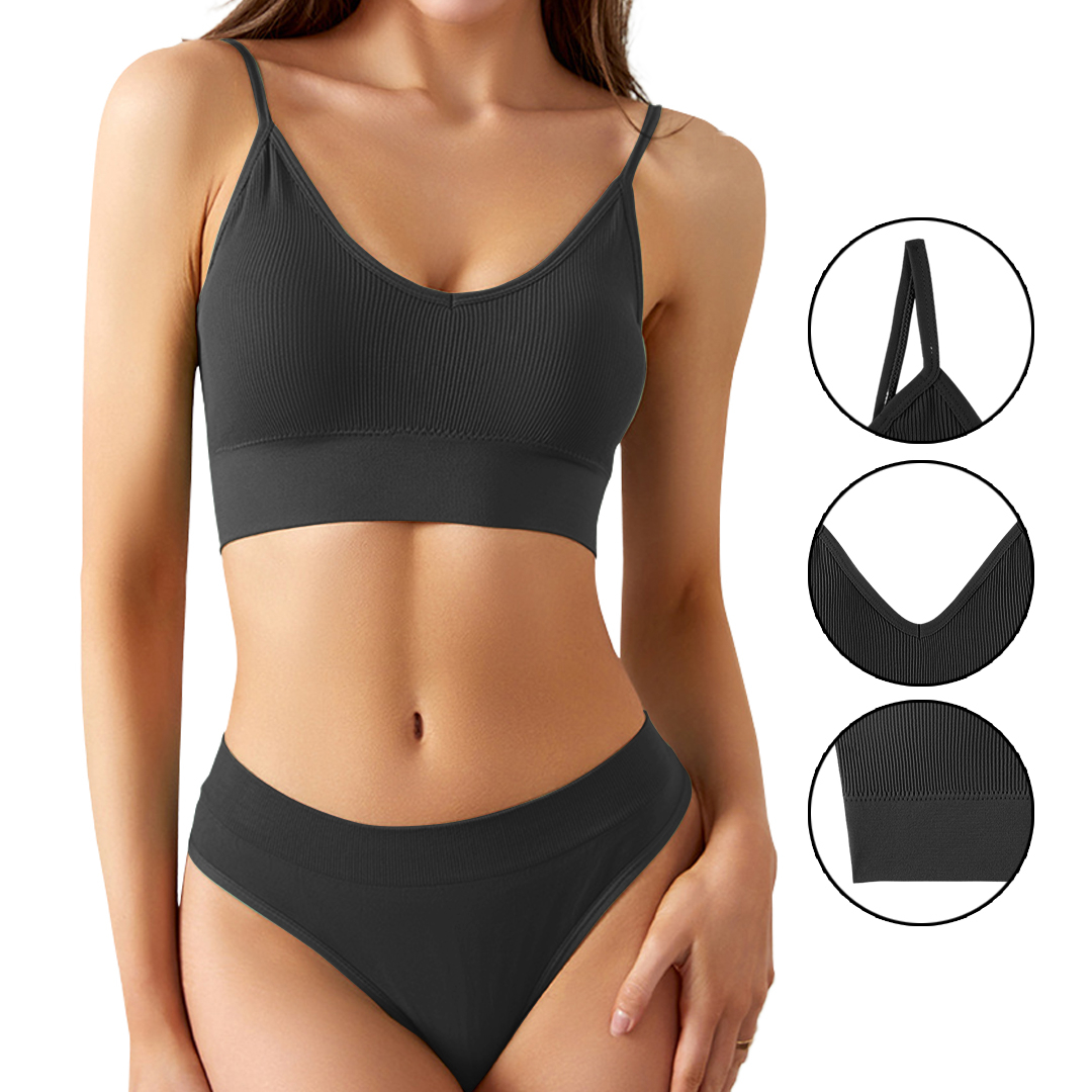 YS6113 Set Pakaian Dalam Wanita Bra Cd sport yoga gym lari Wanita - YOSINOGAWA