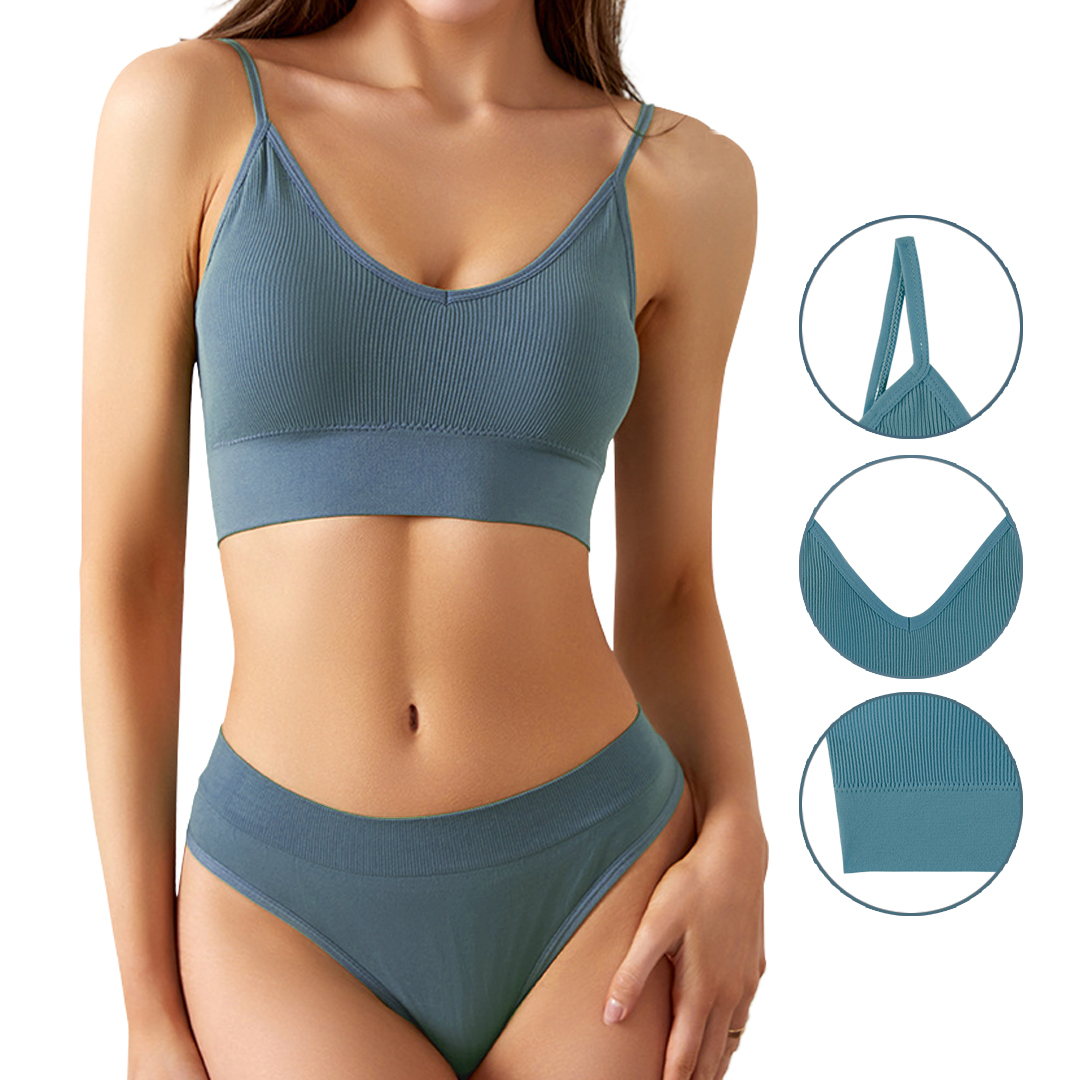 YS6113 Set Pakaian Dalam Wanita Bra Cd sport yoga gym lari Wanita - YOSINOGAWA