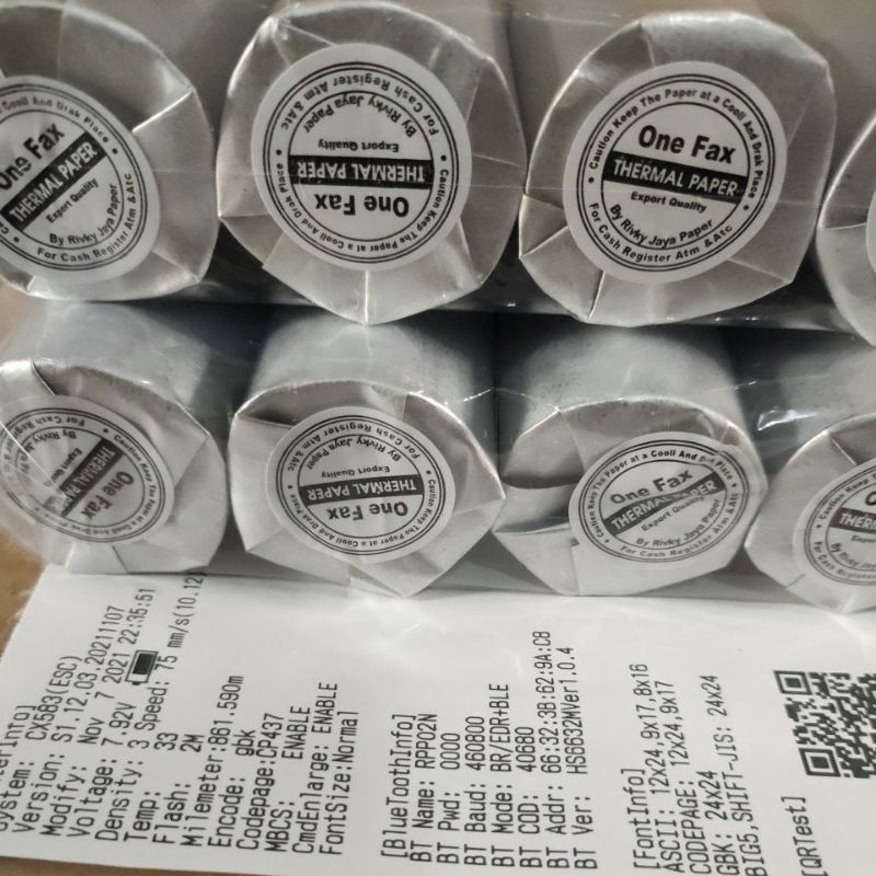 

Kertas Thermal EDC 58x40mm ful