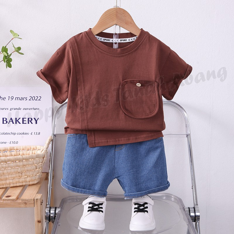 SETELAN BAJU ANAK LAKI-LAKI POLOS / SET PAKAIAN ANAK COWOK KEREN KEKINIAN / BAJU ANAK MURAH BERKUALITAS